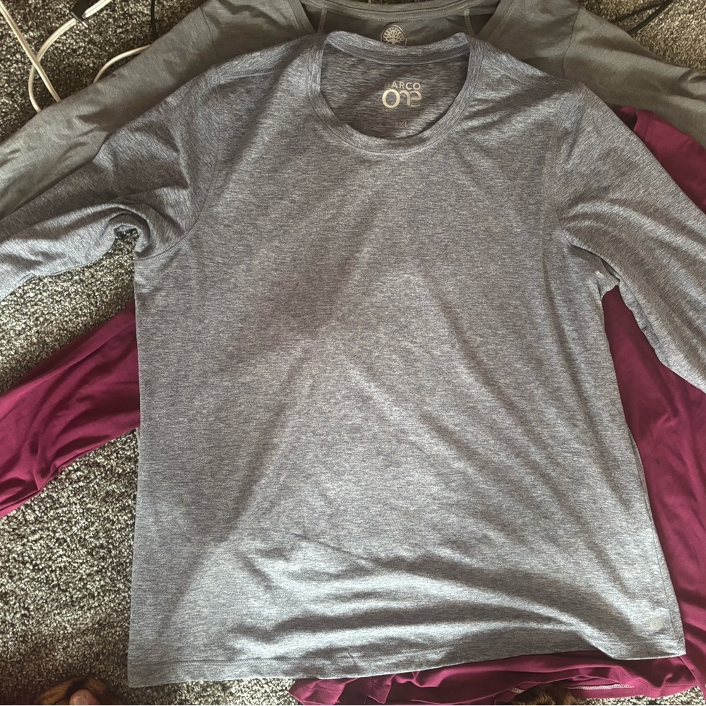Barco Uniforms Heather Gray Long Sleeve Top